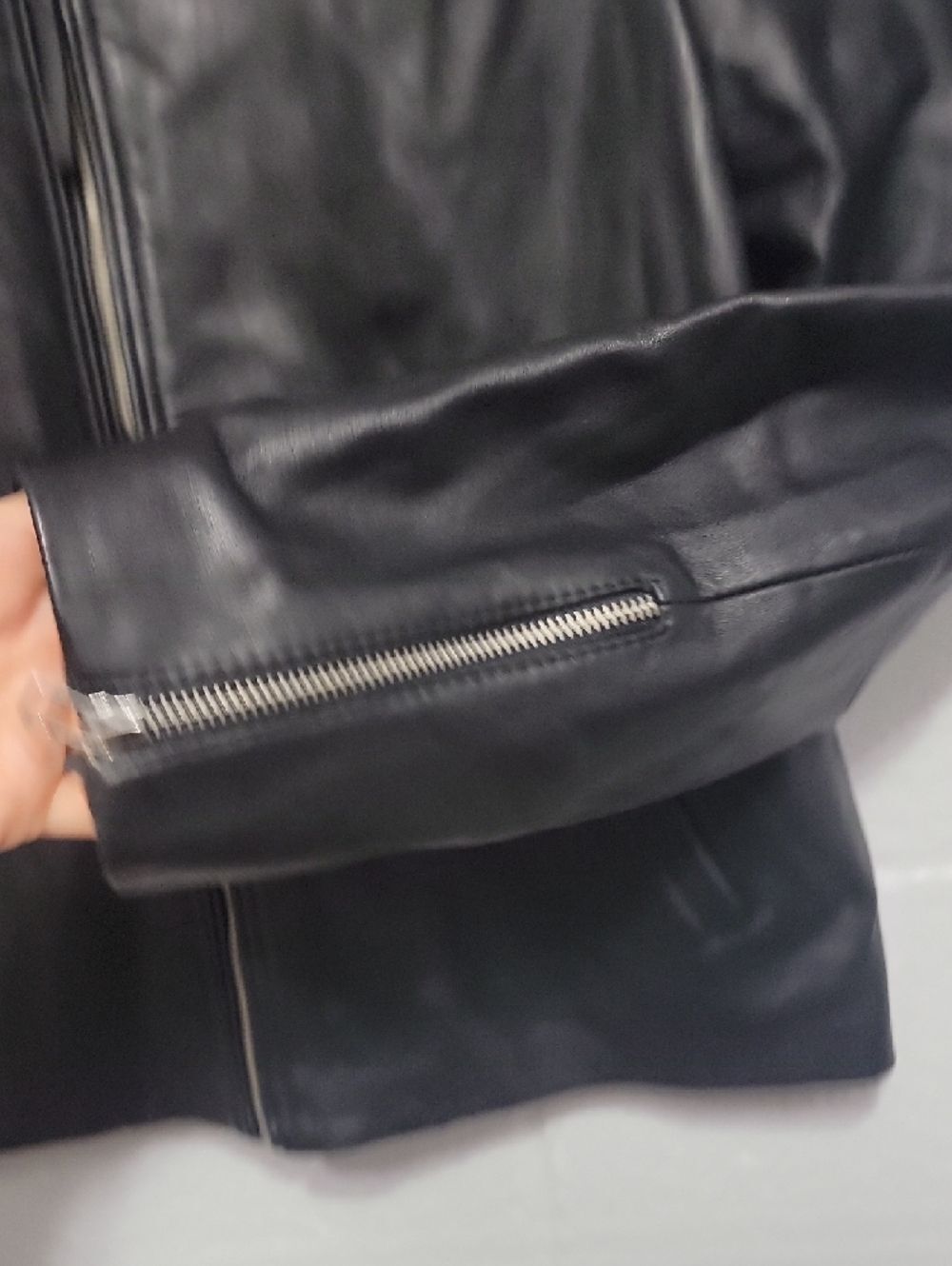 Everlane Leather Jacket Black Size XL Quiet Luxury - Picture 8 of 13